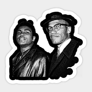 Malcolm X and Muhammad Ali 90s Sticker
